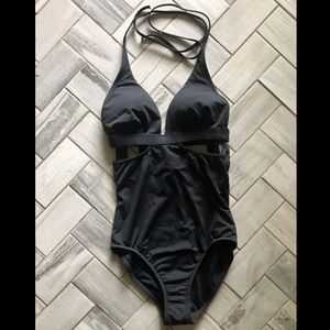 Seafolly Cut Out Cutout Swimsuit 10 NWOT
